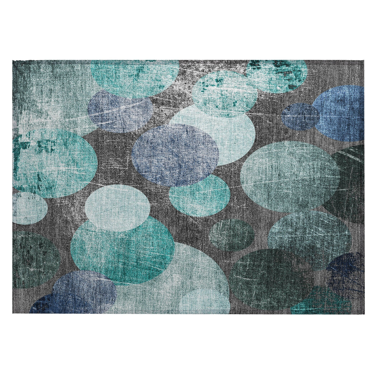 Machine Washable Indoor/ Outdoor Bubbles Chantille Rug
