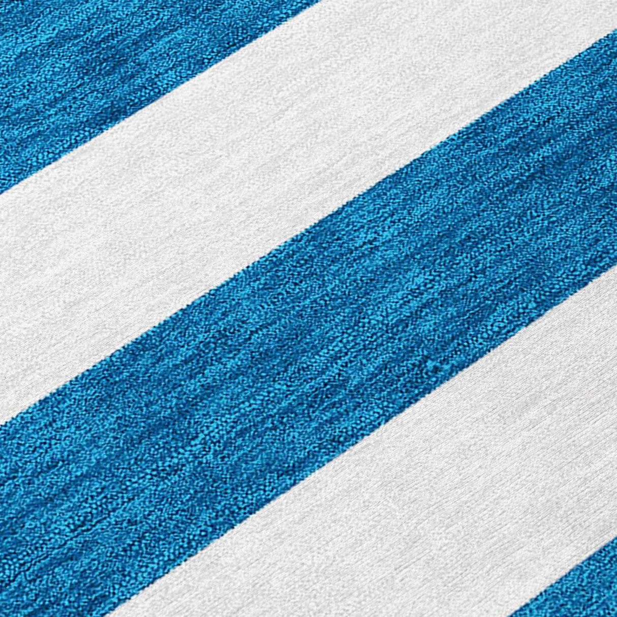 Machine Washable Indoor/ Outdoor Cabana Stripe Chantille Rug