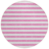 Machine Washable Indoor/ Outdoor Cabana Striped Chantille Rug