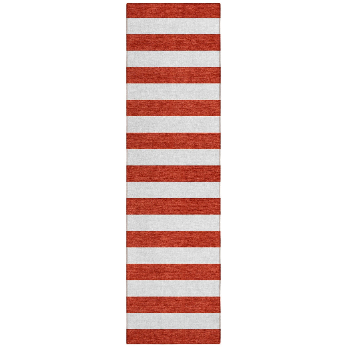Machine Washable Indoor/ Outdoor Cabana Striped Chantille Rug