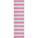 Machine Washable Indoor/ Outdoor Cabana Striped Chantille Rug
