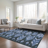 Machine Washable Indoor/ Outdoor Chantille Abstract Boho Rug