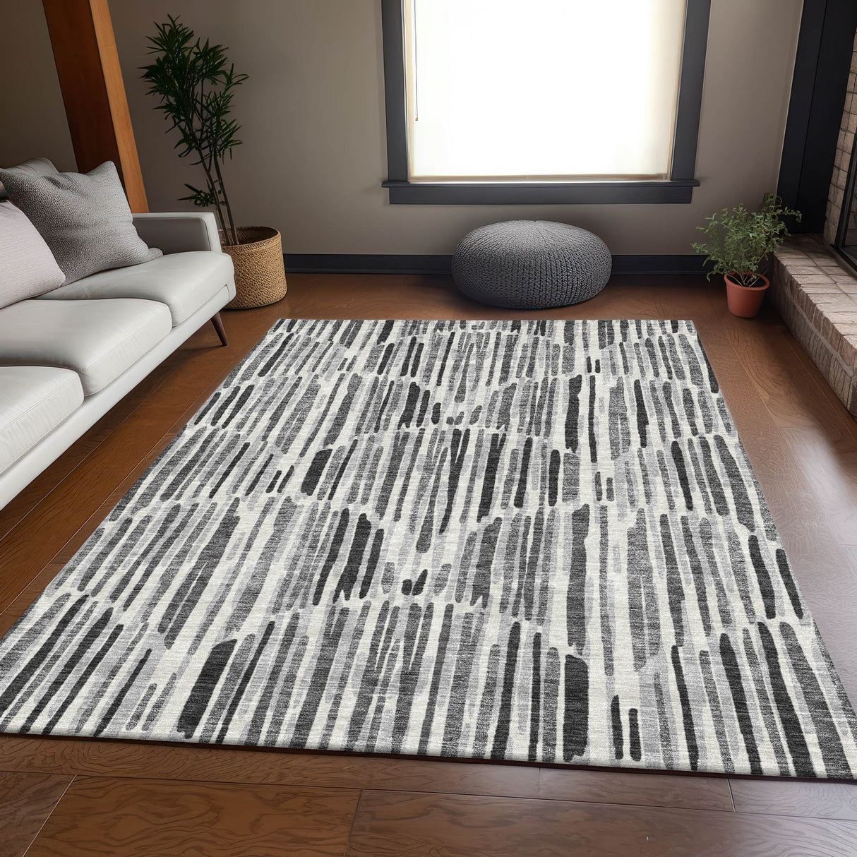 Machine Washable Indoor/ Outdoor Chantille Abstract Watercolor Rug