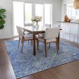 Machine Washable Indoor/ Outdoor Chantille Abstract Watercolor Rug