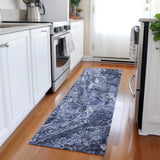 Machine Washable Indoor/ Outdoor Chantille Abstract Watercolor Rug