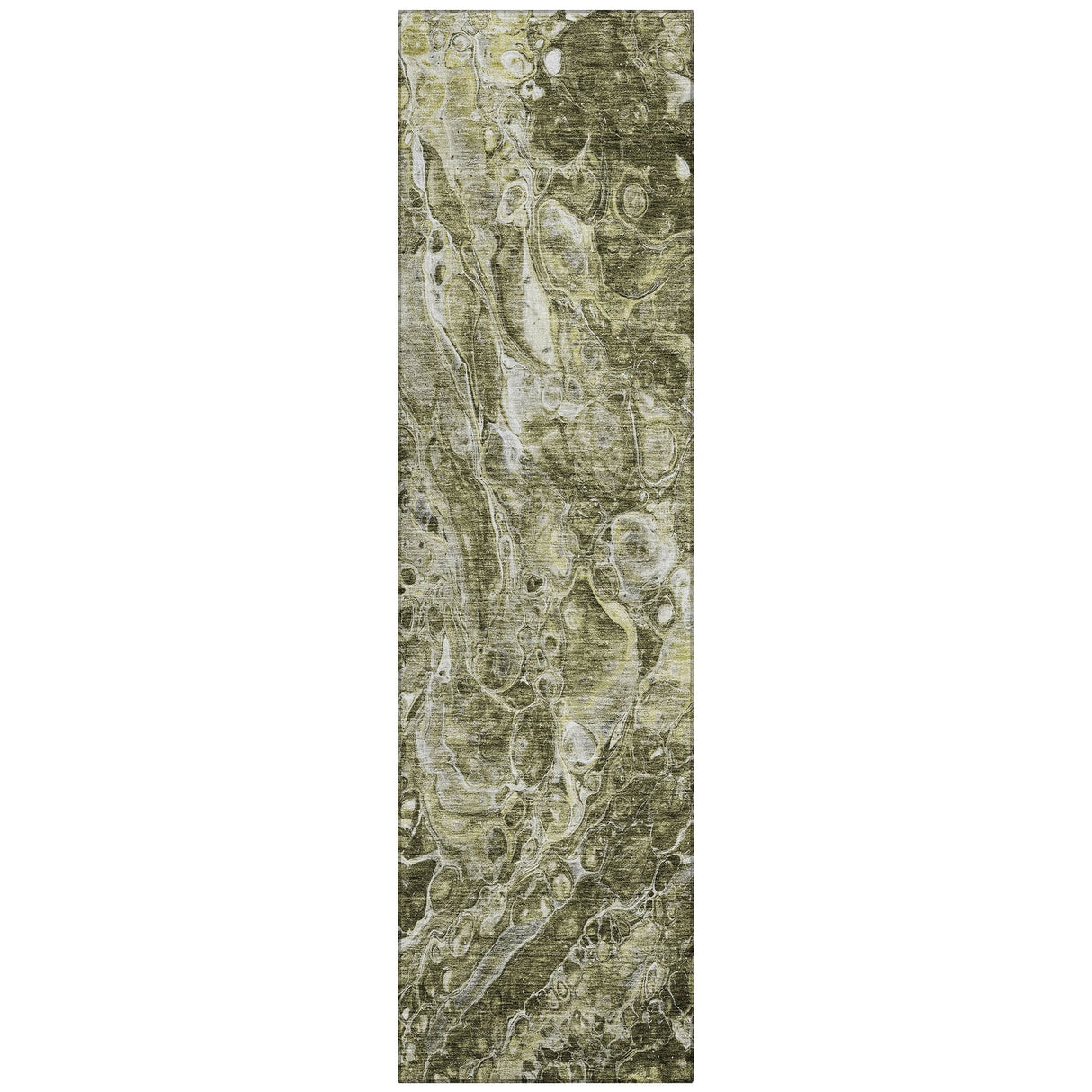 Machine Washable Indoor/ Outdoor Chantille Abstract Watercolor Rug