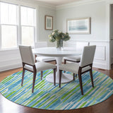 Machine Washable Indoor/ Outdoor Chantille Abstract Watercolor Rug