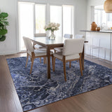 Machine Washable Indoor/ Outdoor Chantille Abstract Watercolor Rug