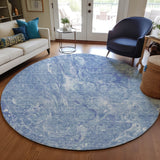 Machine Washable Indoor/ Outdoor Chantille Abstract Watercolor Rug