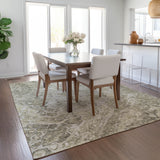 Machine Washable Indoor/ Outdoor Chantille Abstract Watercolor Rug