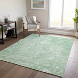 Machine Washable Indoor/ Outdoor Chantille Abstract Watercolor Rug
