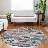 Machine Washable Indoor/ Outdoor Chantille Boho Global Rug