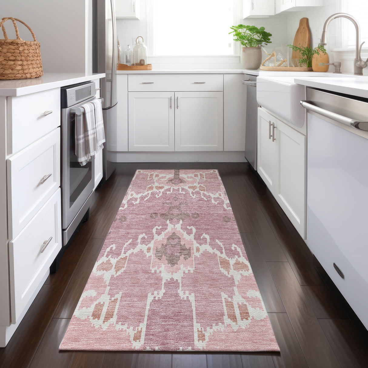 Machine Washable Indoor/ Outdoor Chantille Boho Global Rug