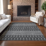 Machine Washable Indoor/ Outdoor Chantille Boho Morrocan Rug