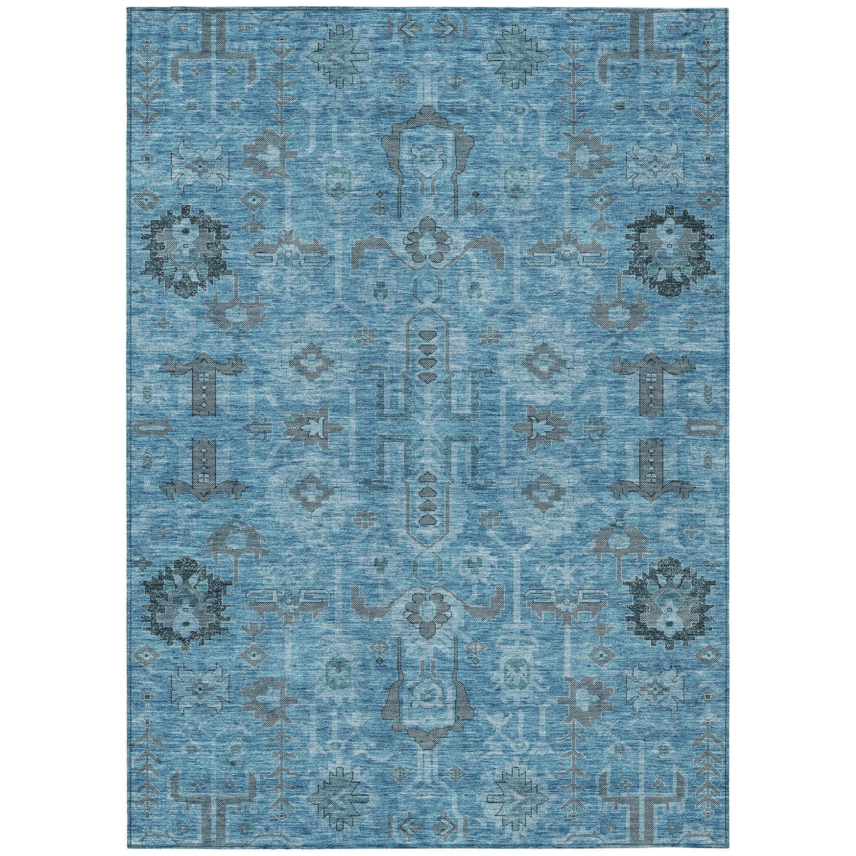 Machine Washable Indoor/ Outdoor Chantille Boho Rug