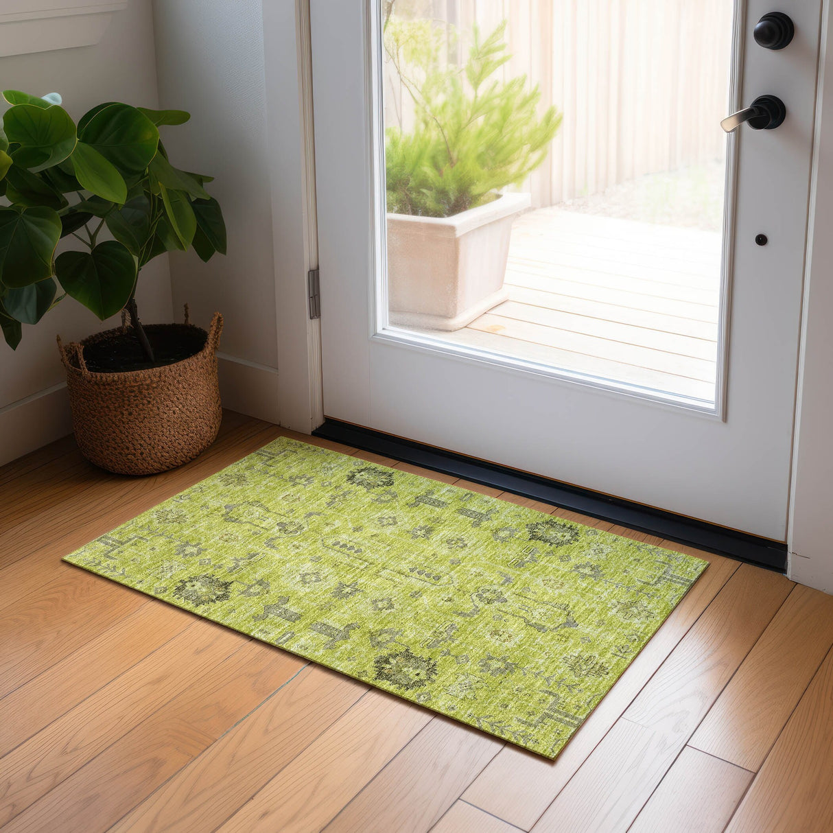 Machine Washable Indoor/ Outdoor Chantille Boho Rug