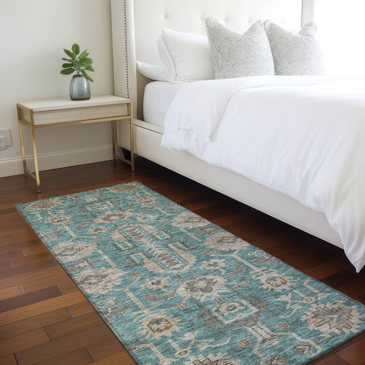 Machine Washable Indoor/ Outdoor Chantille Boho Traditional Rug