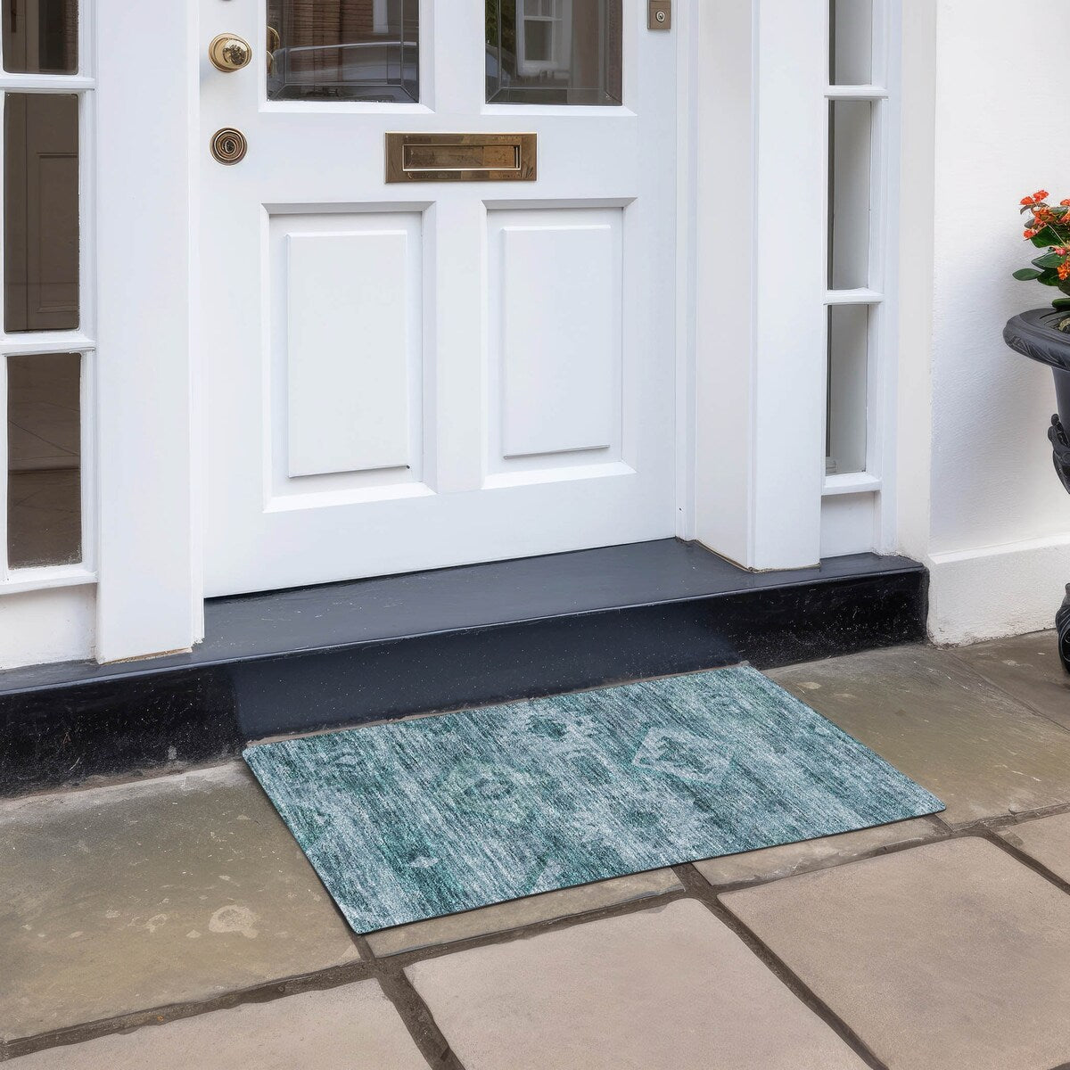 Machine Washable Indoor/ Outdoor Chantille Boho Tribal Rug