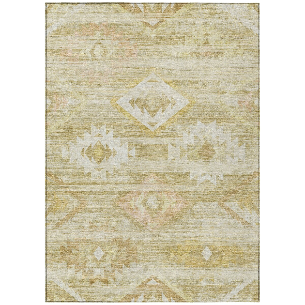 Machine Washable Indoor/ Outdoor Chantille Boho Tribal Rug