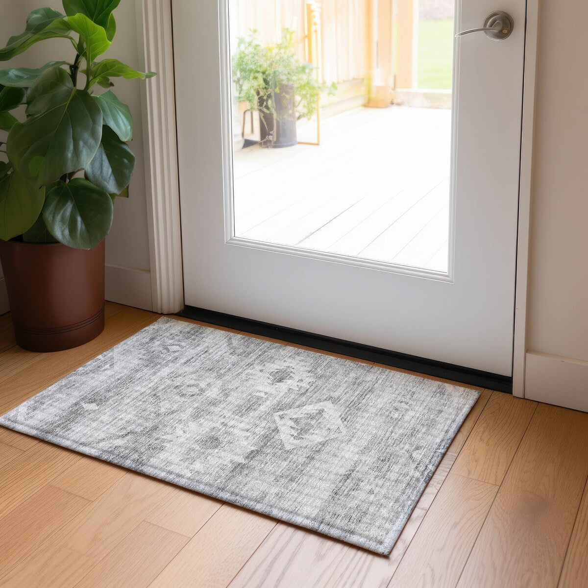 Machine Washable Indoor/ Outdoor Chantille Boho Tribal Rug