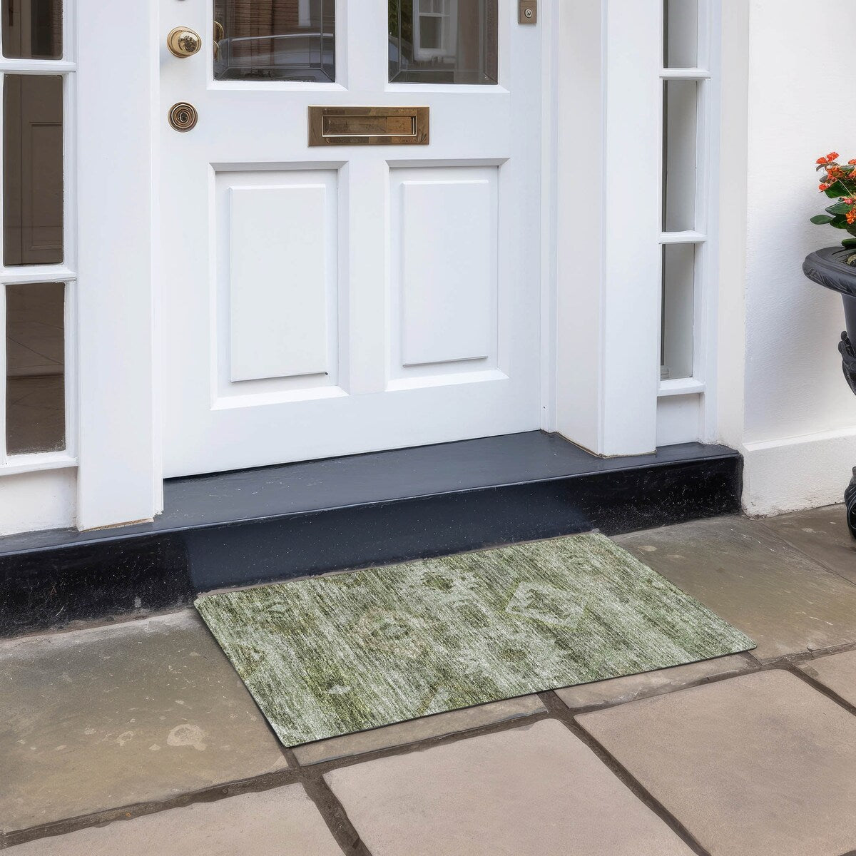 Machine Washable Indoor/ Outdoor Chantille Boho Tribal Rug