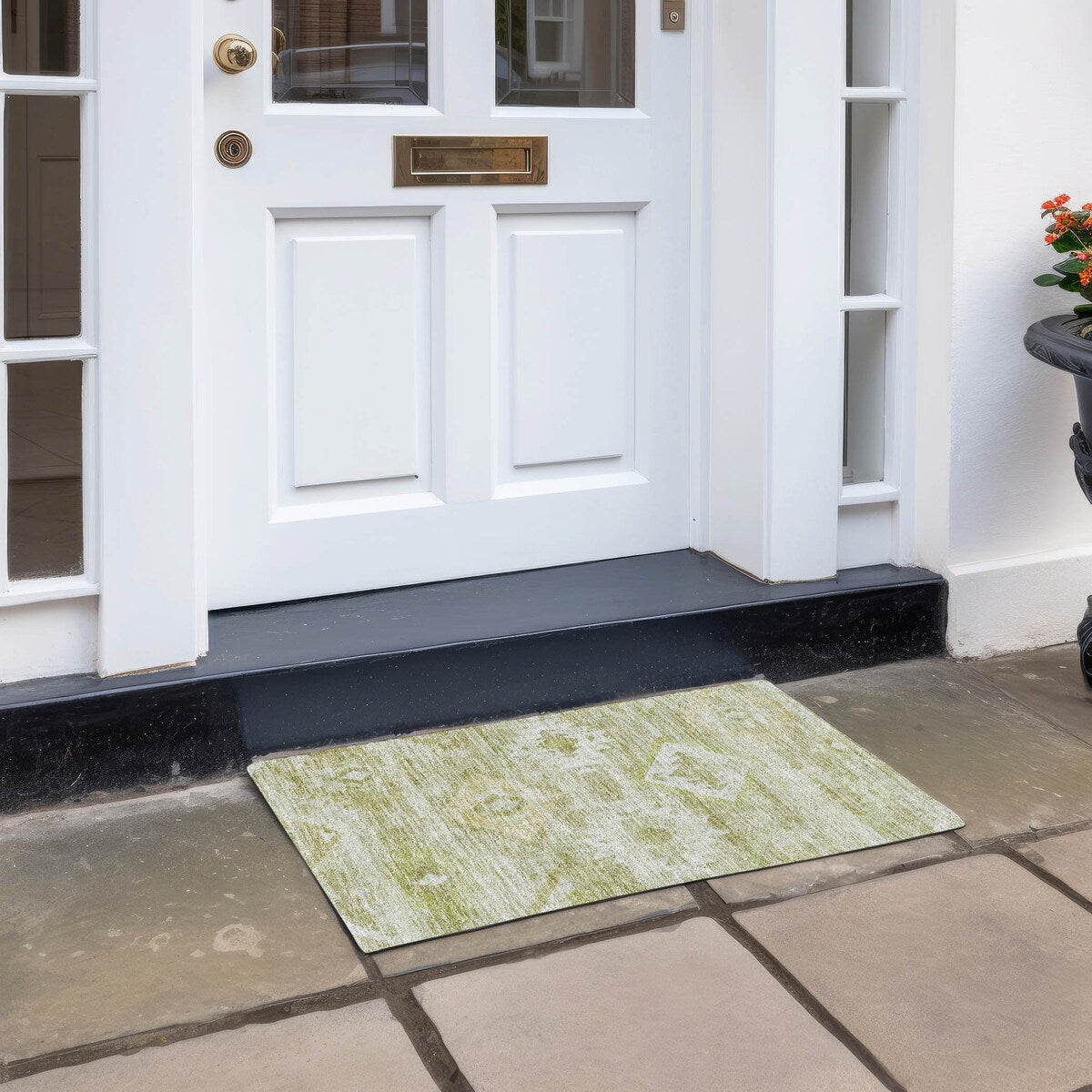 Machine Washable Indoor/ Outdoor Chantille Boho Tribal Rug