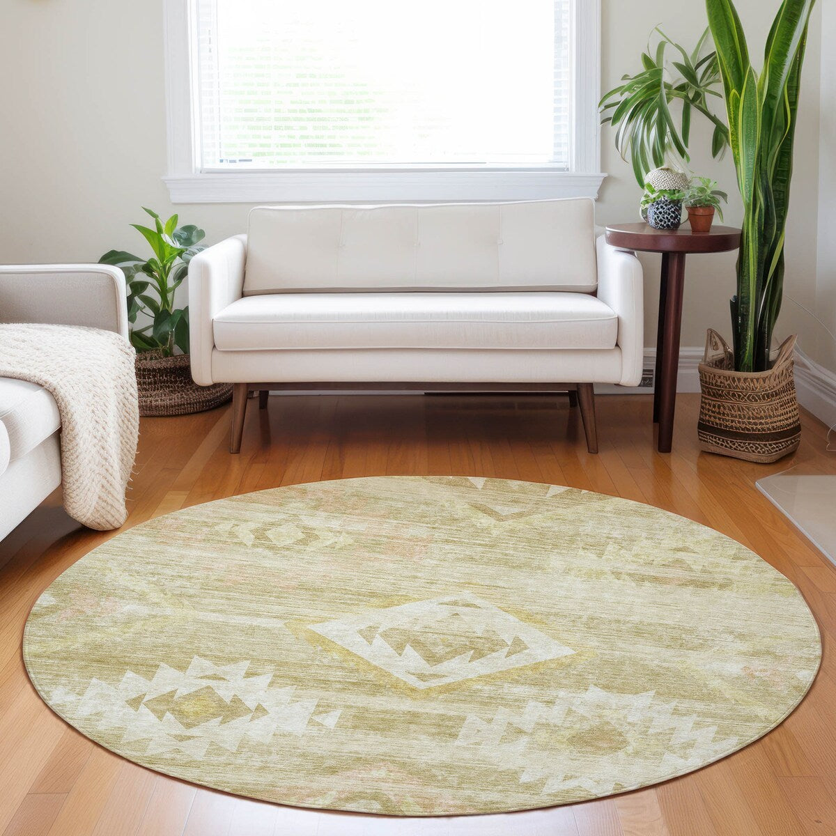 Machine Washable Indoor/ Outdoor Chantille Boho Tribal Rug