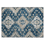Machine Washable Indoor/ Outdoor Chantille Boho Tribal Rug