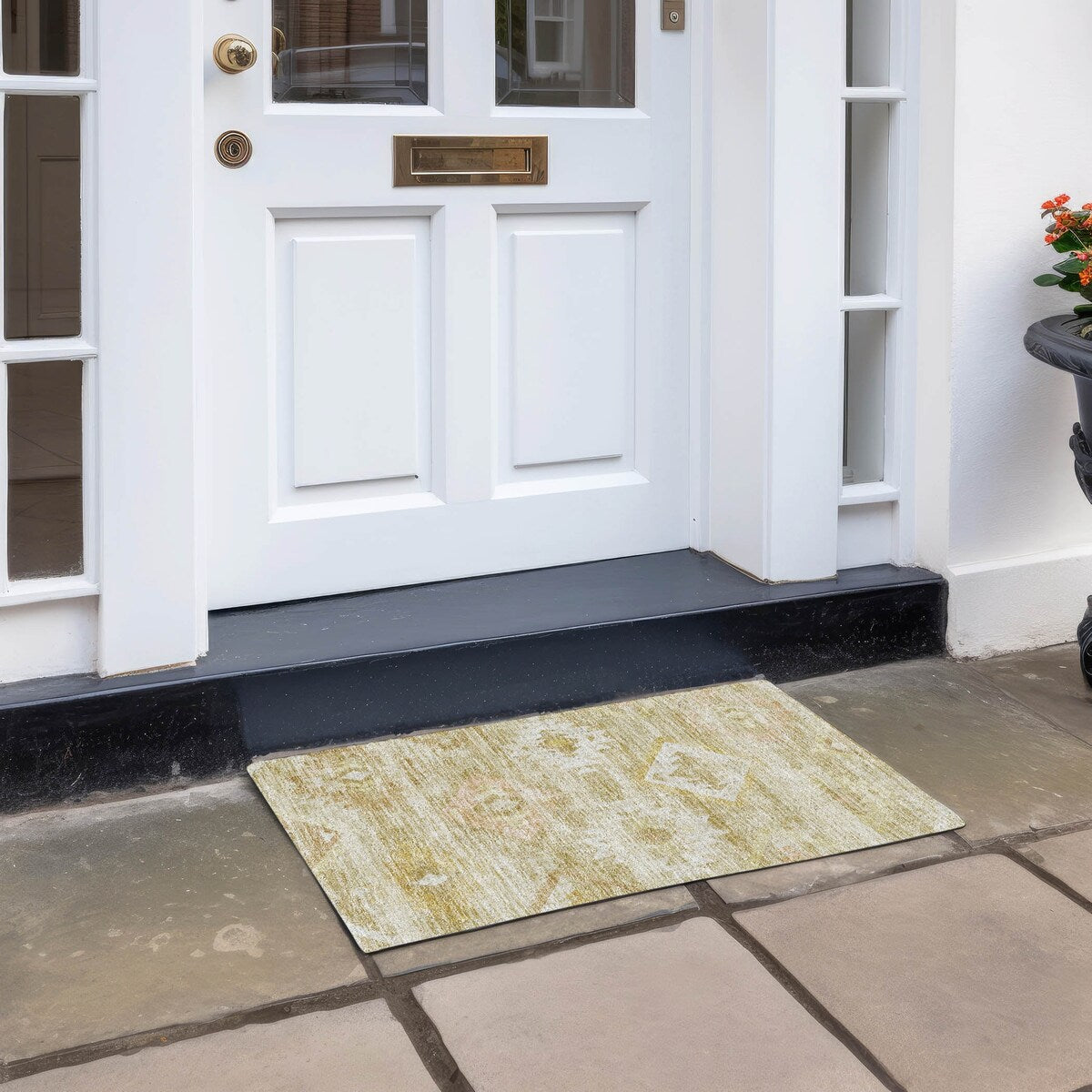 Machine Washable Indoor/ Outdoor Chantille Boho Tribal Rug