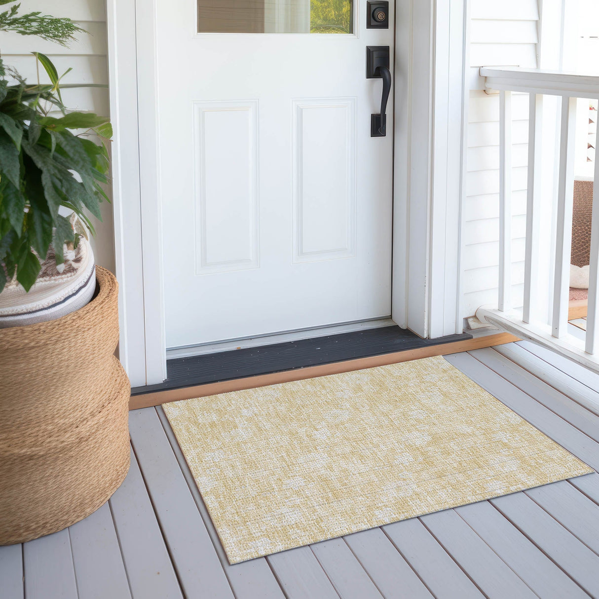 Machine Washable Indoor/ Outdoor Chantille Casual Floral Farmhouse Rug