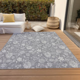 Machine Washable Indoor/ Outdoor Chantille Casual Floral Farmhouse Rug