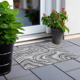 Machine Washable Indoor/ Outdoor Chantille Contemporary Abstract Rug