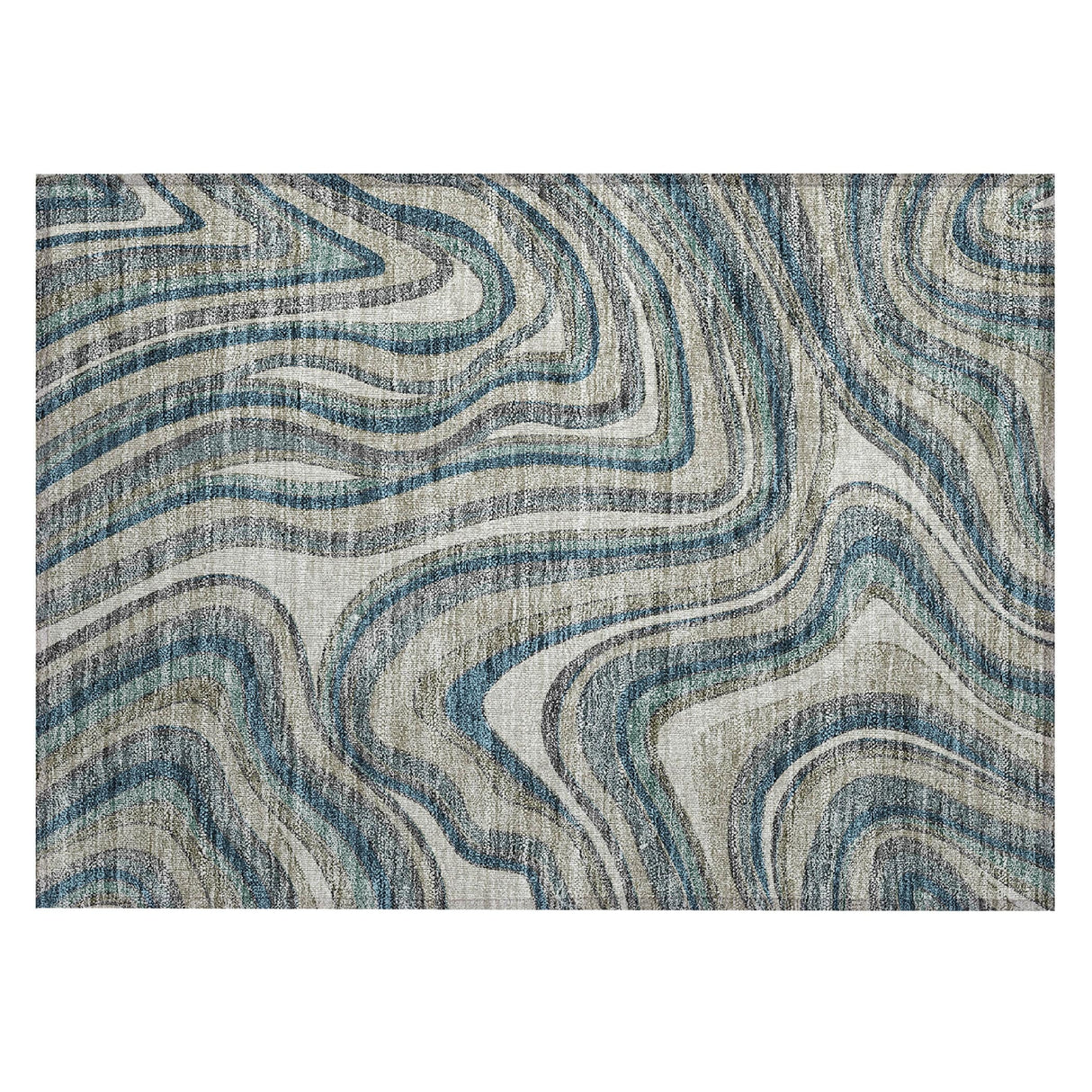 Machine Washable Indoor/ Outdoor Chantille Contemporary Abstract Rug