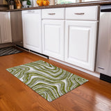 Machine Washable Indoor/ Outdoor Chantille Contemporary Abstract Rug