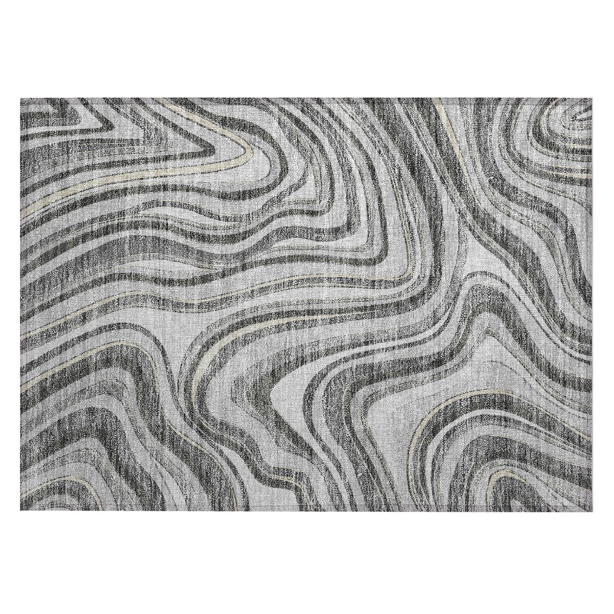 Machine Washable Indoor/ Outdoor Chantille Contemporary Abstract Rug