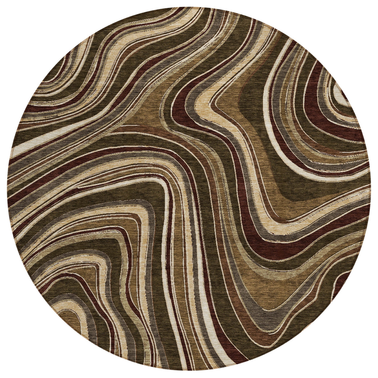 Machine Washable Indoor/ Outdoor Chantille Contemporary Abstract Rug