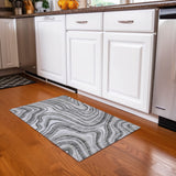 Machine Washable Indoor/ Outdoor Chantille Contemporary Abstract Rug