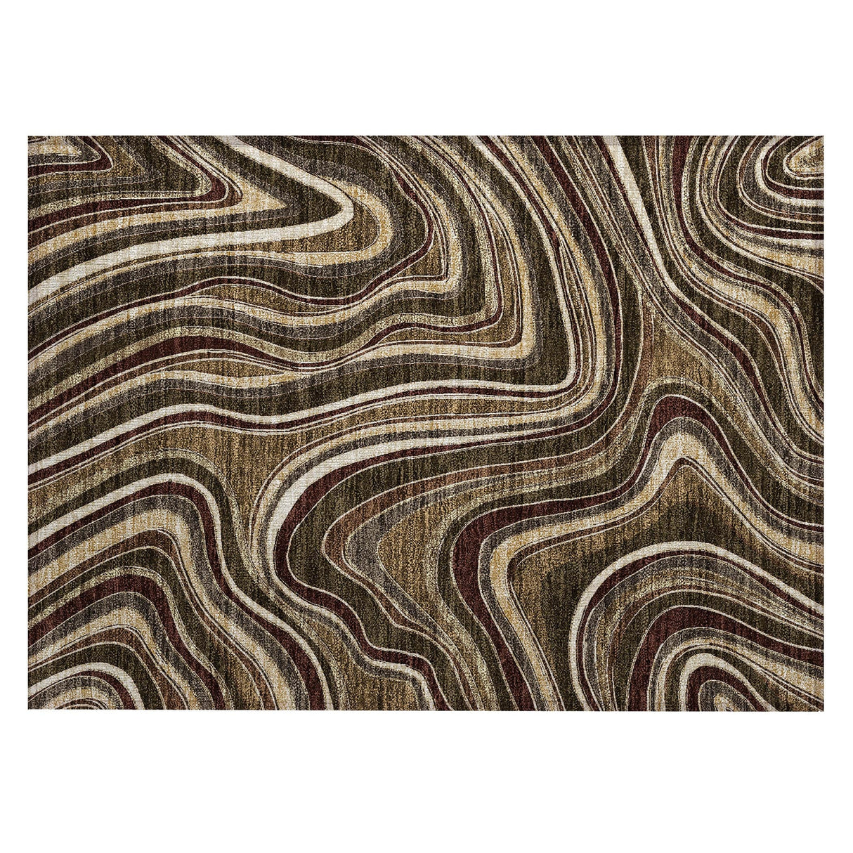 Machine Washable Indoor/ Outdoor Chantille Contemporary Abstract Rug