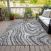 Machine Washable Indoor/ Outdoor Chantille Contemporary Abstract Rug