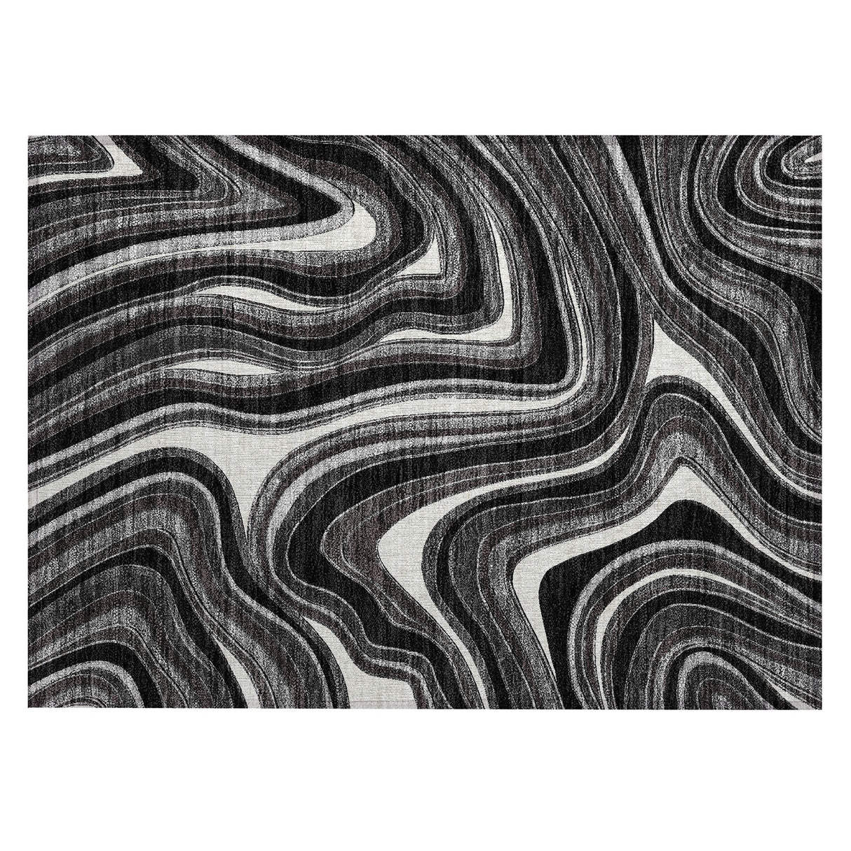 Machine Washable Indoor/ Outdoor Chantille Contemporary Abstract Rug