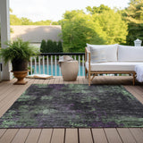 Machine Washable Indoor/ Outdoor Chantille Contemporary Abstract Rug
