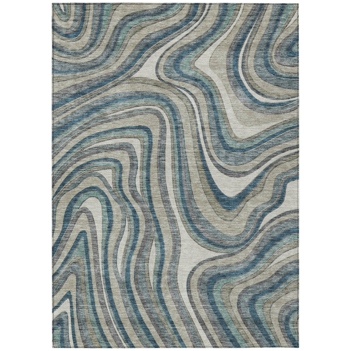 Machine Washable Indoor/ Outdoor Chantille Contemporary Abstract Rug