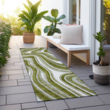 Machine Washable Indoor/ Outdoor Chantille Contemporary Abstract Rug