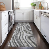 Machine Washable Indoor/ Outdoor Chantille Contemporary Abstract Rug