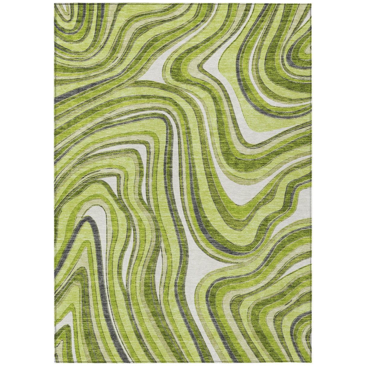 Machine Washable Indoor/ Outdoor Chantille Contemporary Abstract Rug