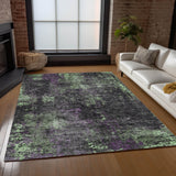 Machine Washable Indoor/ Outdoor Chantille Contemporary Abstract Rug