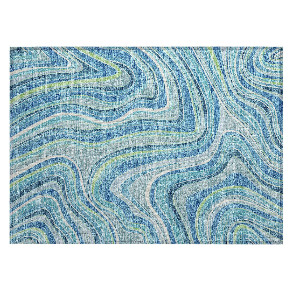 Machine Washable Indoor/ Outdoor Chantille Contemporary Abstract Rug