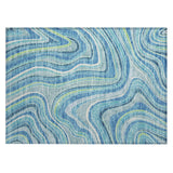 Machine Washable Indoor/ Outdoor Chantille Contemporary Abstract Rug