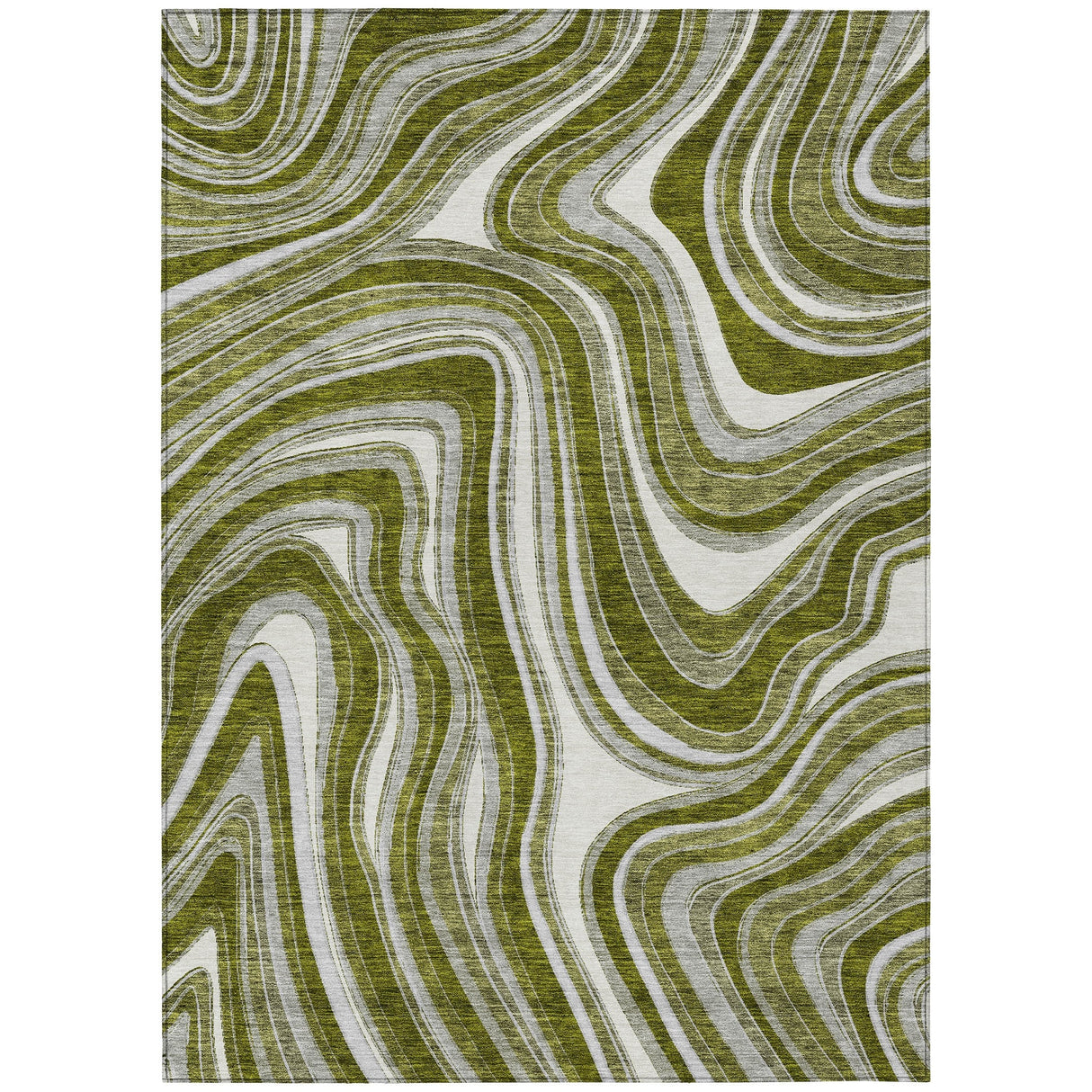 Machine Washable Indoor/ Outdoor Chantille Contemporary Abstract Rug