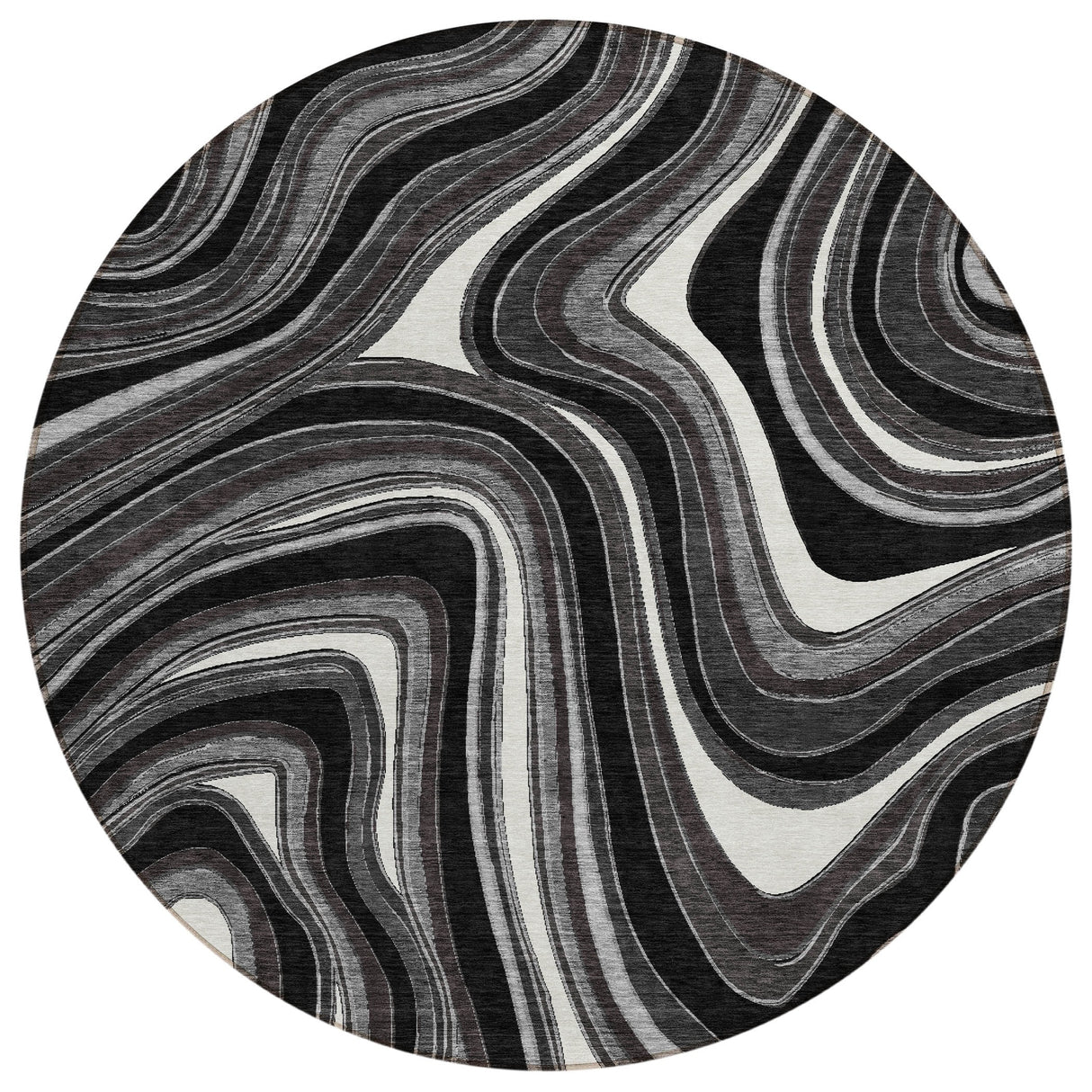 Machine Washable Indoor/ Outdoor Chantille Contemporary Abstract Rug